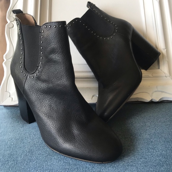 Saks Fifth Avenue Studded Leather Chelsea Boots - Picture 2 of 7